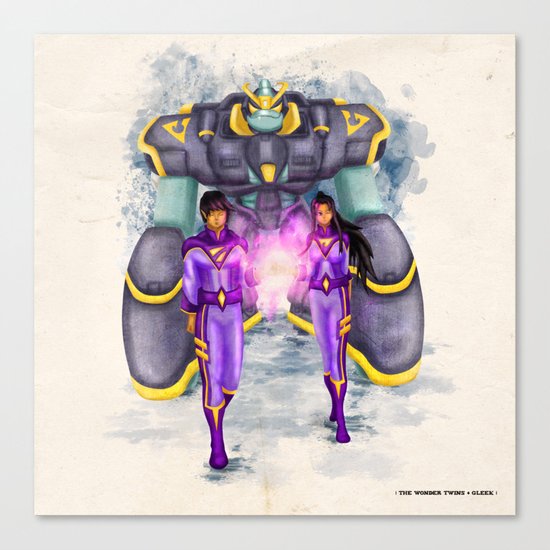 The Wonder Twins + Gleek Canvas Print