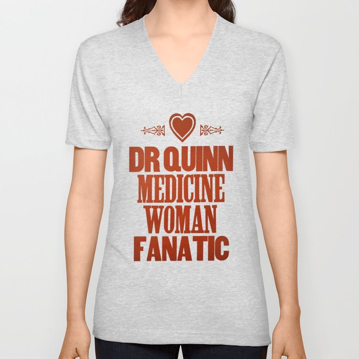 Dr Quinn Medicine Woman Letterpress Poster - Fanatic V Neck T Shirt