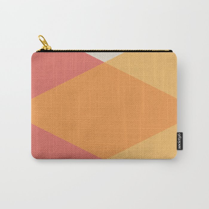 Mid Century - Yellow and Red Carry-All Pouch