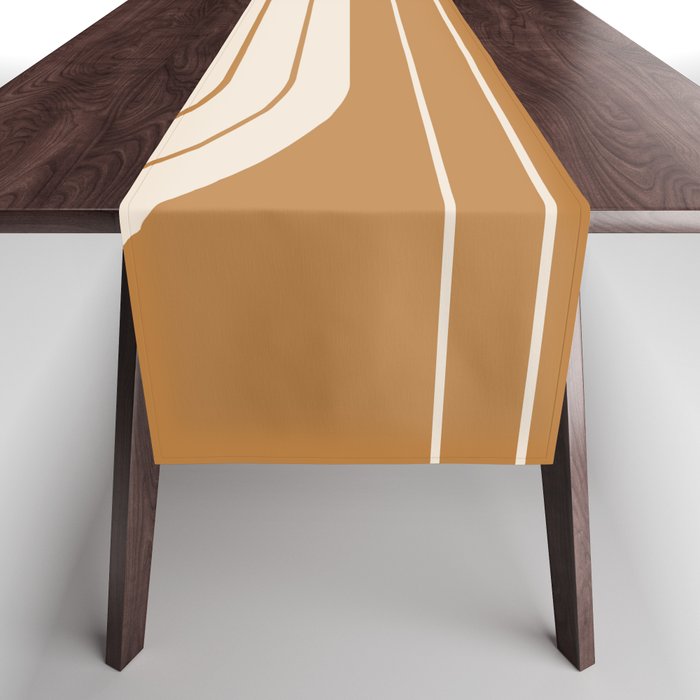 Two Tone Line Curvature LXIV Table Runner