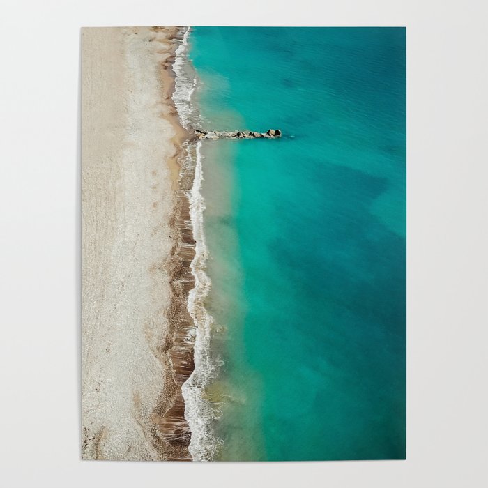 Colourful Kourion Beach Poster