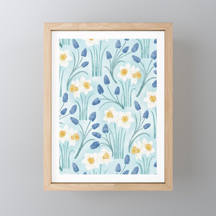 Daffodil Muscari Framed Mini Art Print