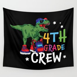 4th Grade Crew Student Dinosaur Wall Tapestry