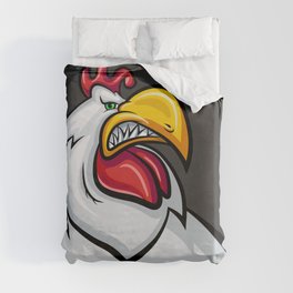 Angry Rooster Duvet Cover