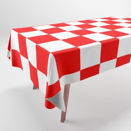 Checkered (Classic Red & White Pattern) Tablecloth