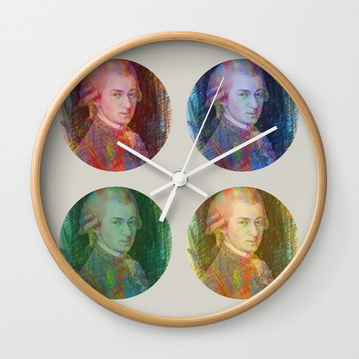 Portraits of Mozart  Wall Clock