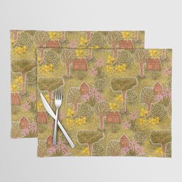 Summer woodland cabin Placemat