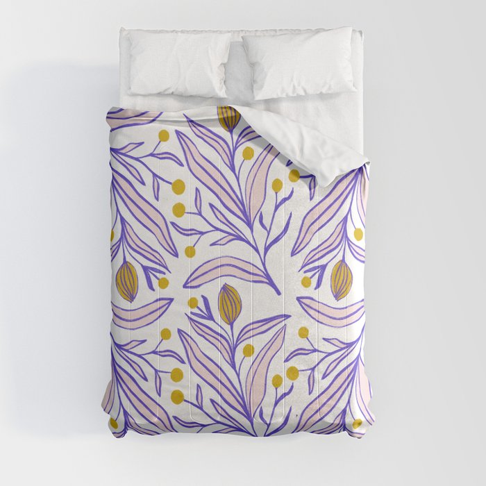  Modern floral motif  Comforter