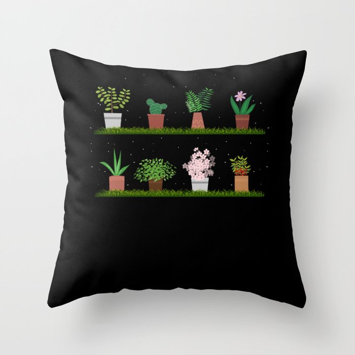 Plants and flowers for gardener and florist Throw Pillow