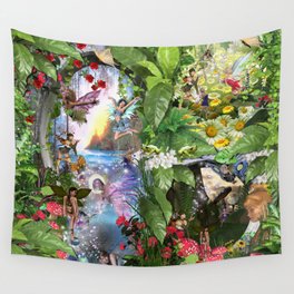 Fairy Kingdom Forest Dreamland Fantasy Stories Wall Tapestry