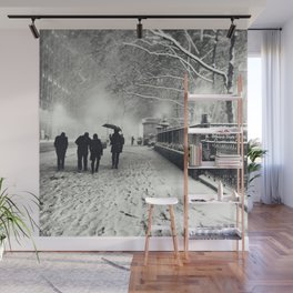 New York City Snow Bryant Park Wall Mural New York City Snow Bryant Park Wall Mural