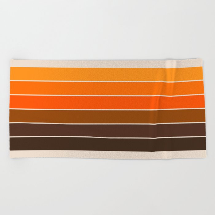 Golden Spring Stripes Beach Towel