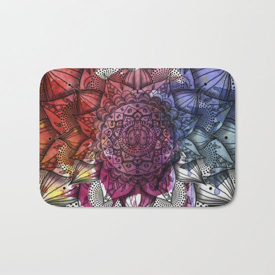 Floral Mandala Bath Mat