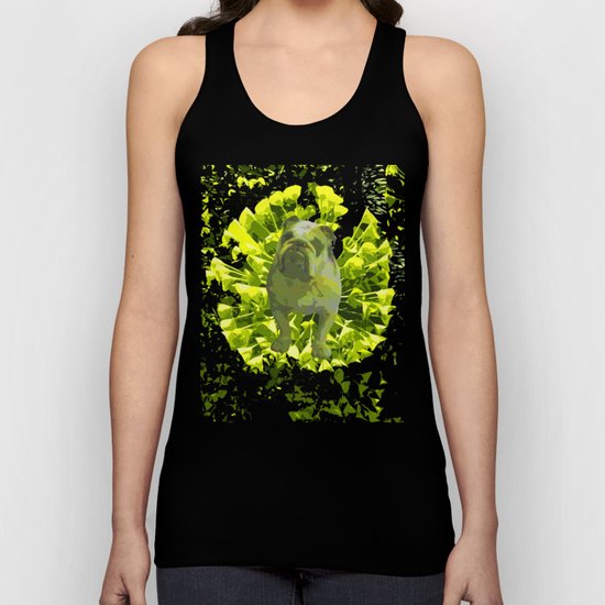 Green Pug Unisex Tank Top