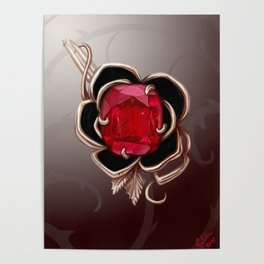 The Knightly rose brooch Poster