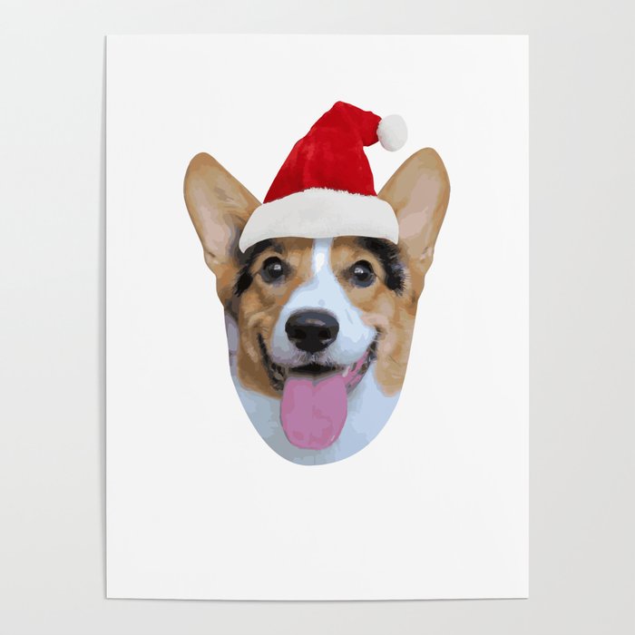 corgi santa hat