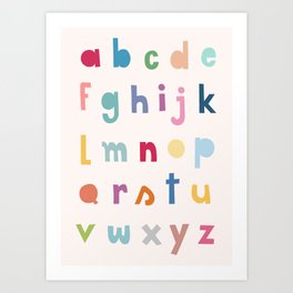 ABC alphabet art Art Print