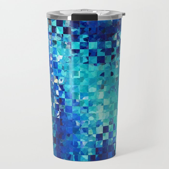 Blue Abstract Art - Pieces 2 - Sharon Cummings Travel Mug