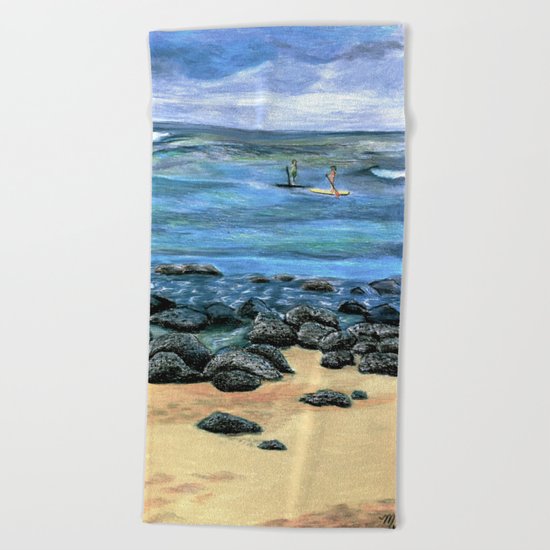 Poipu Beach Landscape Beach Towel