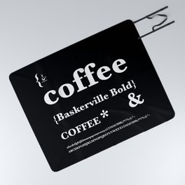 Coffe Baskerville Bold Picnic Blanket
