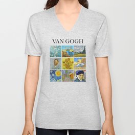 Van Gogh - Collage V Neck T Shirt