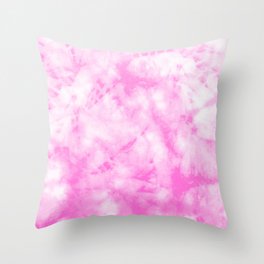 Pink Tie Dye Throw Pillow