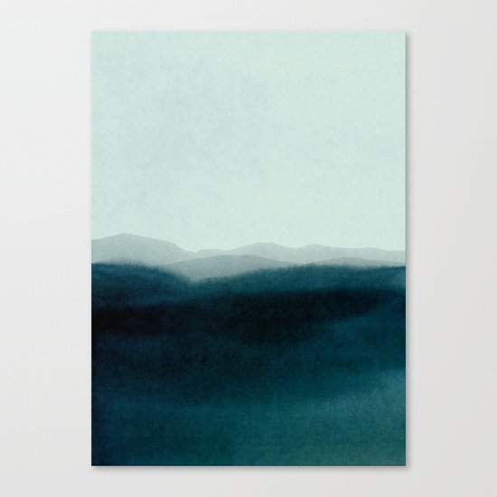 morning mist scenery Canvas Print