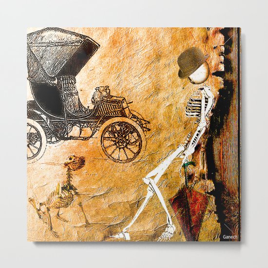 Monsieur Bone take a break Metal Print