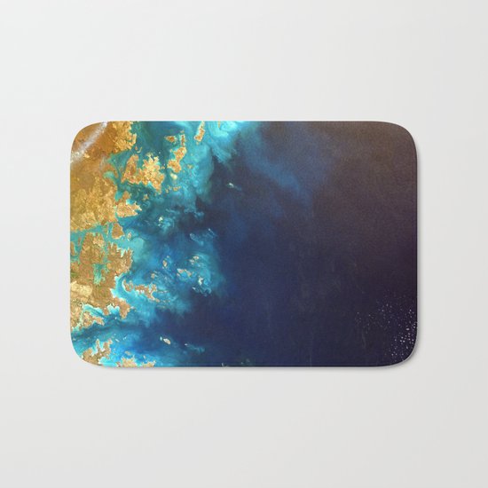 Ocean from above Bath Mat