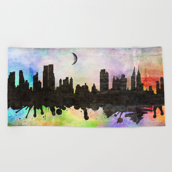 new York new York Beach Towel