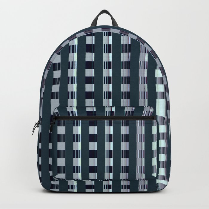 Dark Blue Geometric Pattern Backpack