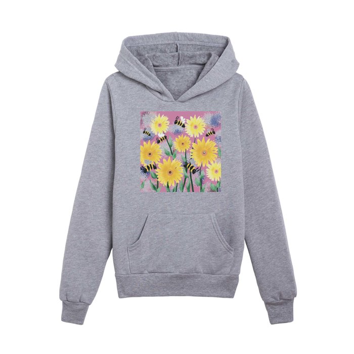 Busy Bees  Kids Pullover Hoodie