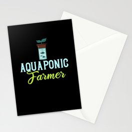 Aquaponic Fish Tank System Farmer Gardening Stationery Card