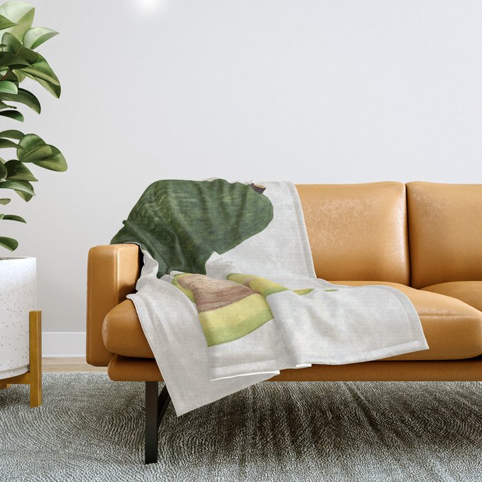 Avocados (Persea) Throw Blanket