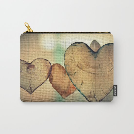 Vintage Boho Chic Bokeh Hearts Wind Chimes Carry-All Pouch