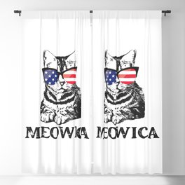 Meowica Cool American Cat Blackout Curtain