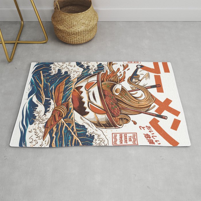 The Great Ramen off Kanagawa Rug