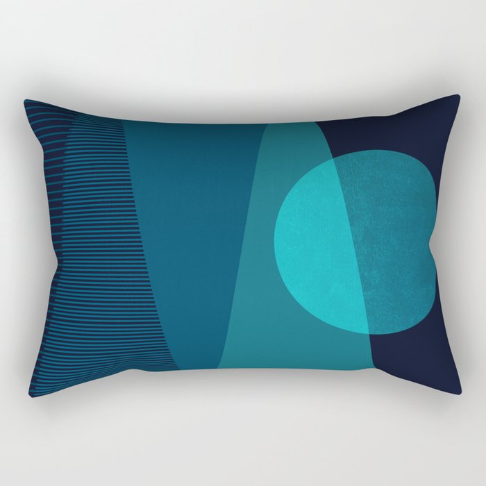 Abstraction_BLUE_MOON_NIGHT_Minimalism_001 Rectangular Pillow