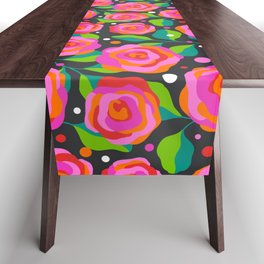 Modern Rose Pattern Table Runner