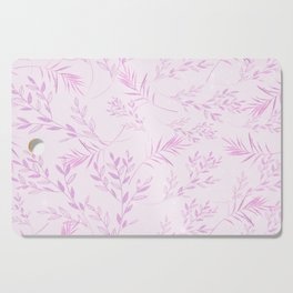 Luxury Magenta Pink Rose Gold Glitter Palm Trees Leaves Cutting Board