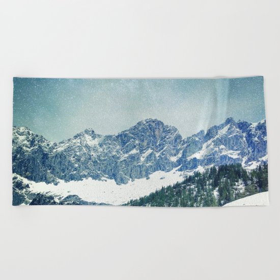 Snow Mountain V3 #society6 #buyart #decor Beach Towel