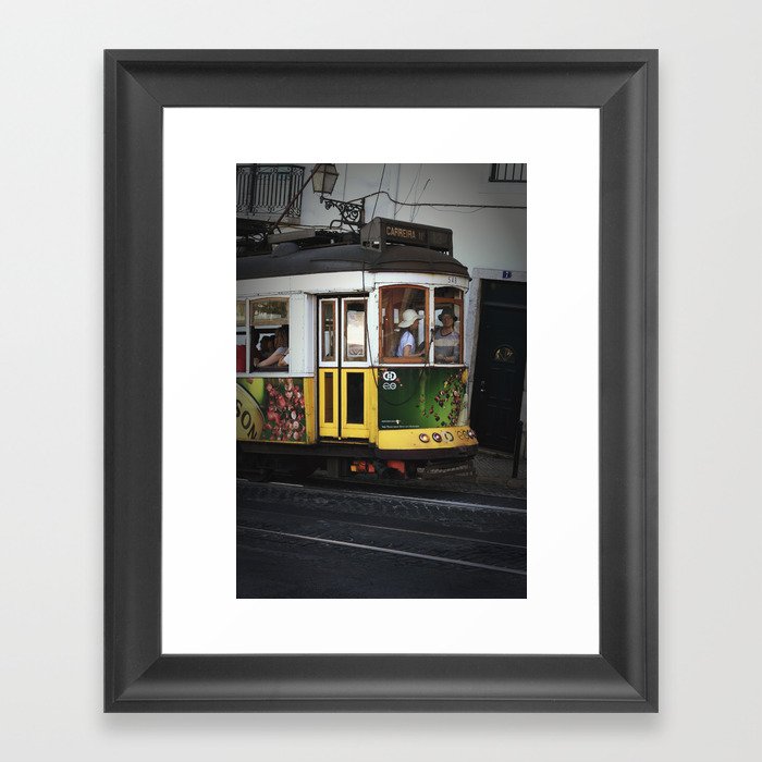 Tram. Lisbon, Portugal. Framed Art Print