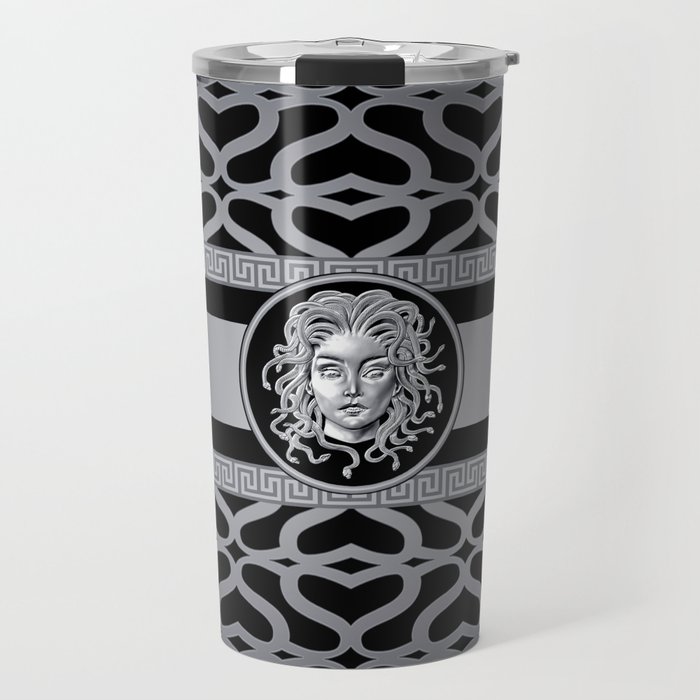 Luxury Medusa Oriental Silver Travel Mug