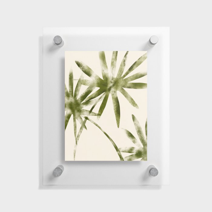 Palm Leaves Botanical Boho Shapes Floating Acrylic Print