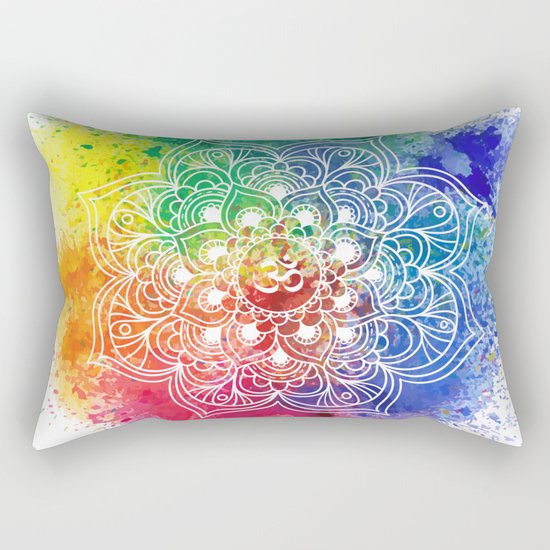 Multicolor mandala Rectangular Pillow