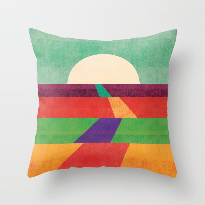 The path leads to forever Throw Pillow