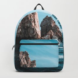 Mexico Photography - Ocean Surrounded By Majestic Hills Backpack