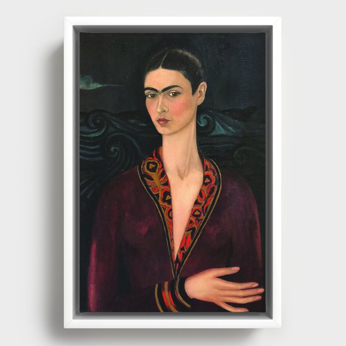 Frida Kahlo Self-portrait in velvet dress, 1926 Framed Canvas