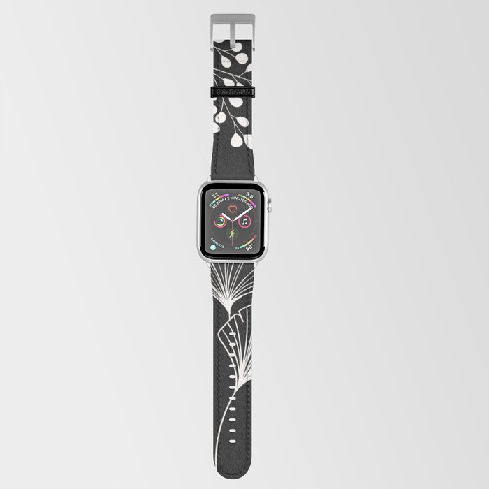 Black and White Botanical 1 Apple Watch Band