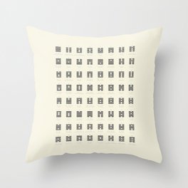 I Ching Chart With 64 Hexagrams (King Wen sequence) Throw Pillow